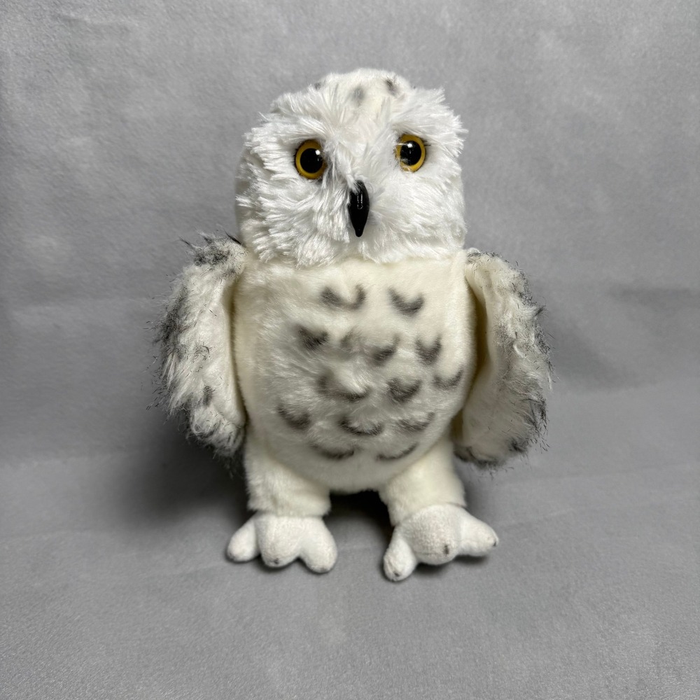 Douglas Cuddle Toy Snowy Owl Plush White Grey Spotted Stuffed Animal 8in #3839